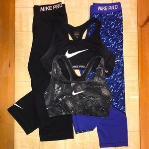 Lot of 4 Nike Sports Bras & Leggings